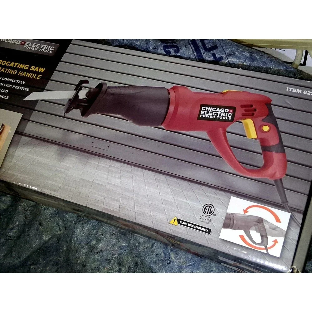 Chicago Electric 6 Amp Reciprocating Saw with Rotating Handle